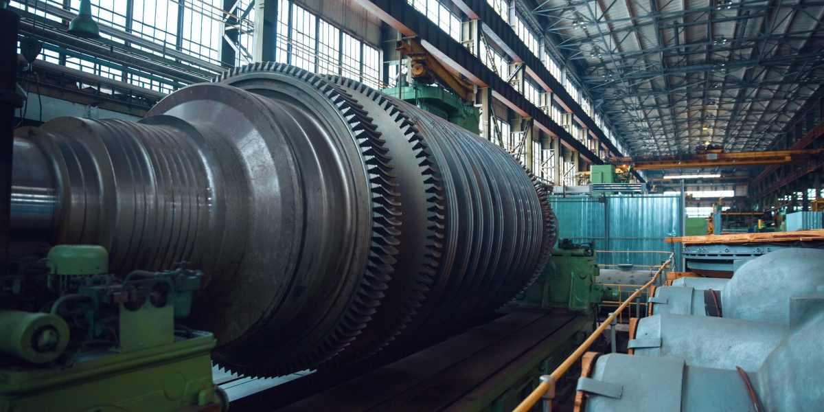 Turbine manufacturing factory, gears, nobody Turbine manufacturing factory, gears, nobody